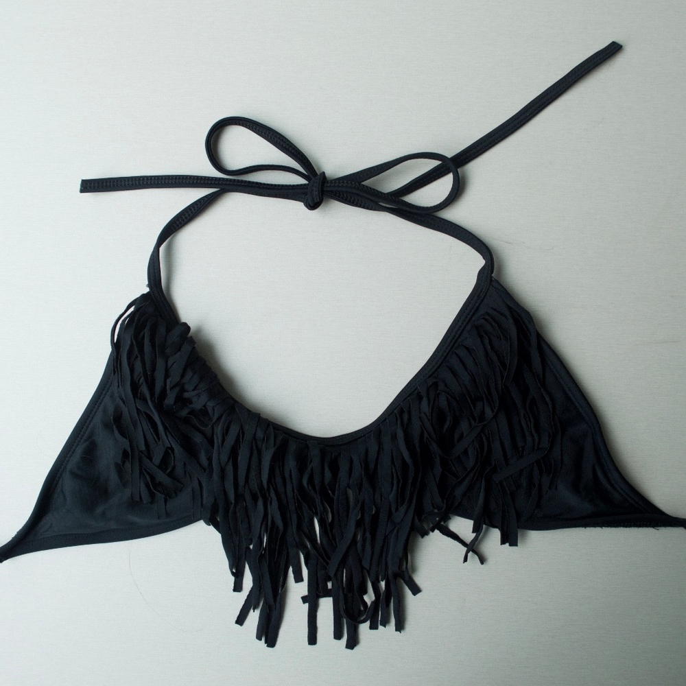 Body Glove Smoothies Ibiza Black Fringe Bikini Top